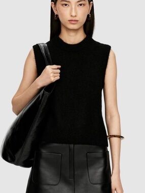 BOGO! Arket Alpaca Wool Blend Sweater Vest Black XS